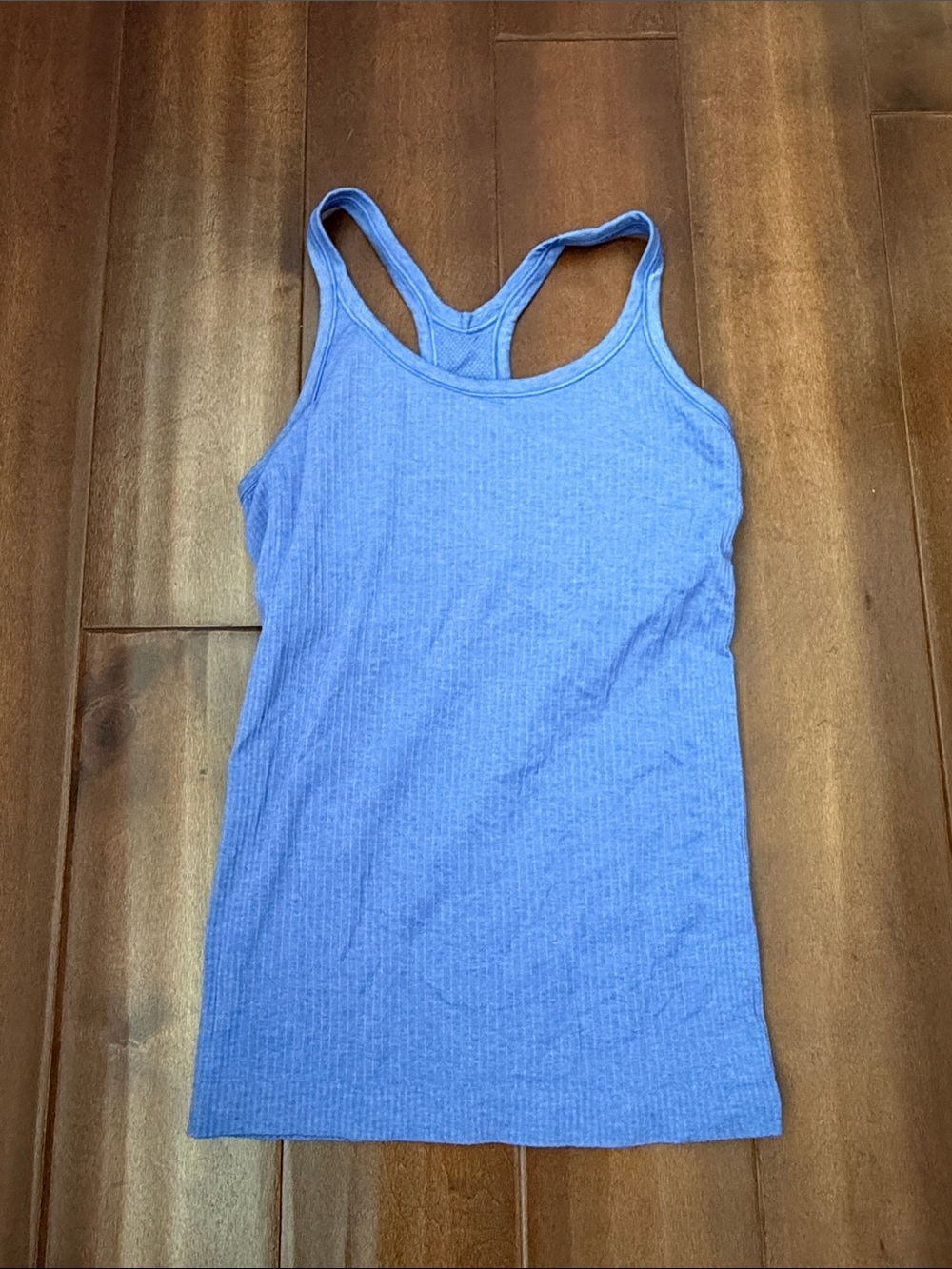lululemon athletica Blue Ribbed Racerback Swim Coverup Tank